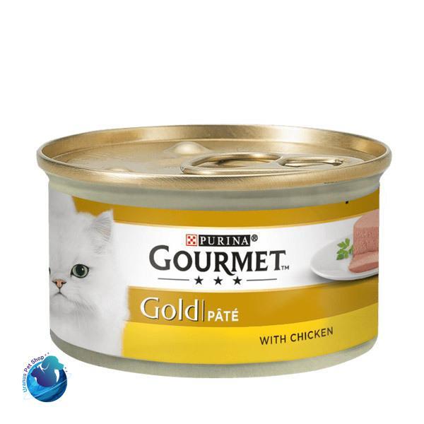 کنسرو گورمت طعم مرغ gourmet gold